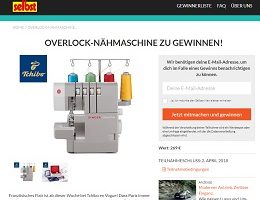Singer Nähmaschine Gewinnspiel, Selbst Gewinnspiel