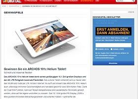 Archos Tablet Gewinnspiel, TV Digital Gewinnspiel