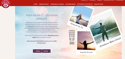 Teekanne Reisegutschein Gewinnspiel, Teekanne Gewinnspiel