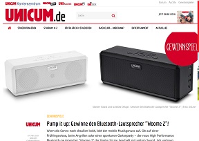 InLine Bluetooth-Lautsprecher Gewinnspiel, Unicum Gewinnspiel