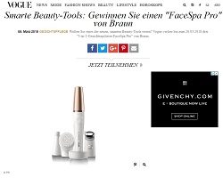 Braun Gesichts-Epilierer Gewinnspiel, Vogue Gewinnspiel