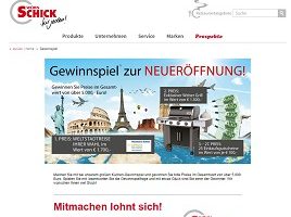 Weltstadtreise Gewinnspiel, Wohn Schick Gewinnspiel