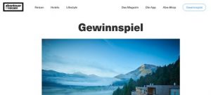 abenteuer und reisen Gewinnspiel