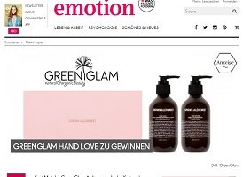GreenGlam Pflegeset Gewinnspiel, emotion Gewinnspiel