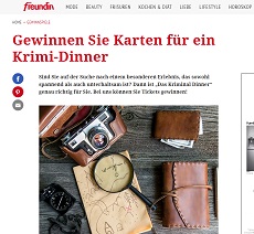 Krimi-Dinner Gewinnspiel, freundin Gewinnspiel