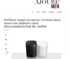 Sonos One Smart-Speaker Gewinnspiel, Ajoure Men Gewinnspiel