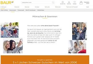 Jochen Schweizer Gutschein Gewinnspiel, Baur Gewinnspiel