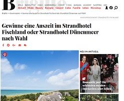 Ostsee Kurzurlaub Gewinnspiel, Brigitte Gewinnspiel