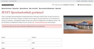 England Sprachurlaub Gewinnspiel, Eurocentres Gewinnspiel