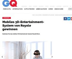 Royole 3D-Entertainment-System Gewinnspiel, GQ Gewinnspiel