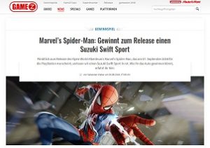 Suzuki Swift Gewinnspiel, GameZ Gewinnspiel
