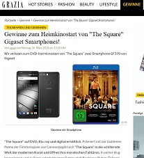 Gigaset Smartphone Gewinnspiel, Grazia Gewinnspiel