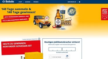 Herforder Aktionscode Gewinnspiel, Herforder Gewinnspiel