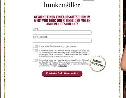 Hunkemoller.de/gewinnen, Hunkemöller Gewinnspiel