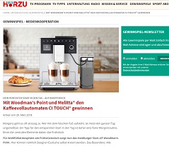 Melitta Kaffee-Vollautomat Gewinnspiel, Hörzu Gewinnspiel