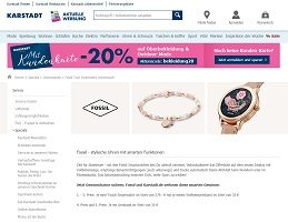 Fossil Smartwatch Gewinnspiel, Karstadt Gewinnspiel