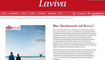 Jersey Reise Gewinnspiel, Laviva Gewinnspiel