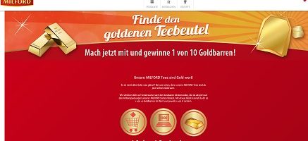 Milford Goldbarren Gewinnspiel, Milford Gewinnspiel