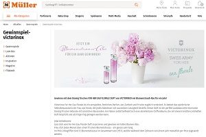 Blumen-Abo Gewinnspiel, Müller Gewinnspiel