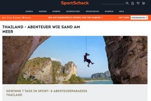 Thailand Reise Gewinnspiel, SportScheck Gewinnspiel