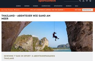 Thailand Reise Gewinnspiel, SportScheck Gewinnspiel