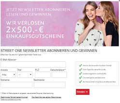 Street One Gutschein Gewinnspiel, Street One Gewinnspiel