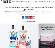 Jean Paul Gaultier Duft Gewinnspiel, Vogue Gewinnspiel