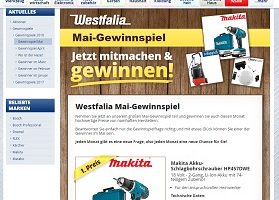 Makita Akku-Schlagbohrschauber Gewinnspiel, Westfalia Gewinnspiel