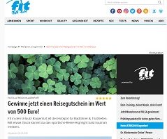 Klagenfurt Urlaub Gewinnspiel, fit For Fun Gewinnspiel