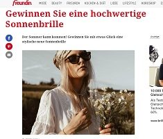 Lunor Sonnenbrille Gewinnspiel, freundin Gewinnspiel