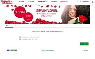 Blume2000 Ski-Reise Gewinnspiel, Blume2000 Gewinnspiel