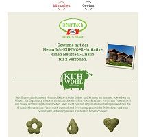 Österreich Urlaub Gewinnspiel, Heumilch Gewinnspiel