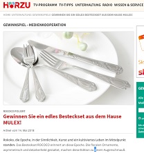 Mulex Besteck-Set Gewinnspiel, Hörzu Gewinnspiel