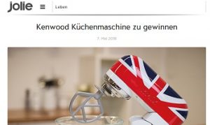 Kenwood Küchenmaschine Gewinnspiel, Jolie Gewinnspiel