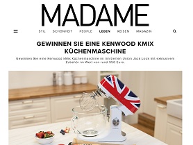 Kenwood Küchenmaschine Gewinnspiel, Madame Gewinnspiel