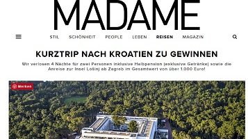Kroatien Kurzurlaub Gewinnspiel, Madame Gewinnspiel