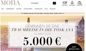 Mona Toskana Reise Gewinnspiel, Mona Gewinnspiel