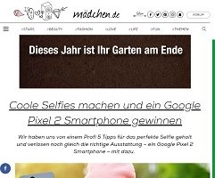 Google Pixel 2 Gewinnspiel, Mädchen Gewinnspiel
