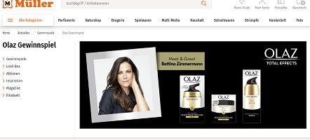 Bettina Zimmermann Meet & Greet Gewinnspiel; Müller Gewinnspiel