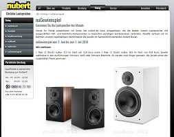 Nubert Lautsprecher Gewinnspiel, Nubert Gewinnspiel