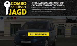 Opel Combo Schlüsseljagd Gewinnspiel, Opel Gewinnspiel