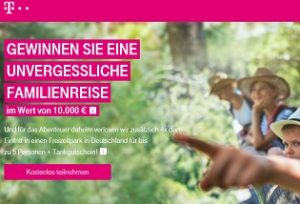 Telekom Familienurlaub Gewinnspiel, Telekom Gewinnspiel