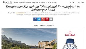 Salzburger Land Kurzurlaub Gewinnspiel, Vogue Gewinnspiel