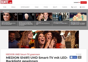 Medion UHD Smart TV Gewinnspiel, Bunte Gewinnspiel