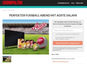 Grundig LED TV Gewinnspiel, Cosmopolitan Gewinnspiel