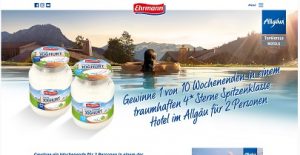 Ehrmann Code eingeben Gewinnspiel, Ehrmann Gewinnspiel