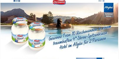 Ehrmann Code eingeben Gewinnspiel, Ehrmann Gewinnspiel