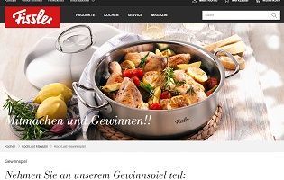 Fissler Bräter Gewinnspiel, Fissler Gewinnspiel
