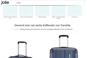 Travelite Kofferset Gewinnspiel, Jolie Gewinnspiel