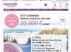 Meyer Mode Bargeld Gewinnspiel, Meyer Mode Gewinnspiel
